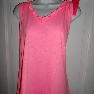 NWT Lilly Pulitzer Hot pink tank with ruffle detail